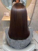 クー 戸越銀座(QOO) 美髪のススメ髪質改善切りっぱなしボブピンクブラウン