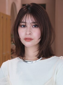 ガーデンヨコハマエスト(GARDEN YOKOHAMA est) ボブルフ 小顔 ミディアム ボブ レイヤー シースルーバング