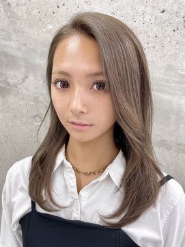 シイム(CYM) 艶髪レイヤーカット/カラー/ライトブラウン