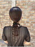 結婚式お呼ばれヘアアレンジタイトアレンジ