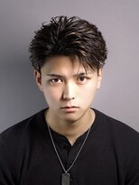 メンズサロン ゴールド 名古屋(GOALD) フェザーショート　ニュアンスパーマ　センターパート　毛流れ