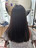 　弱酸性　　プレミアム縮毛矯正リタッチ+髪質改善トリートメント矯正+カット