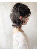 【伸ばしかけの方へ】ミディアムウルフ×コスメパーマ