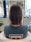 くすみベージュ◎くびれボブ◎細めハイライト◎イルミナカラー☆