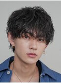 横浜西口シャドウパーマメンズマッシュウルフカット波巻きパーマ
