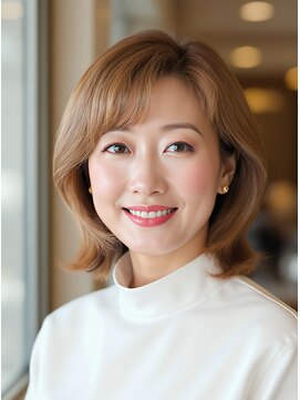 ブロッサム 上尾店(Blossom) 30代40代◎白髪ぼかしハイライト秋冬くびれミディ