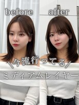 アマトウキョウスマートサロン(AMA TOKYO×Smart Salon) くびれレイヤー/顔まわりカット/レイヤーカット/小顔ヘア