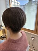 大人ショート＋白髪ぼかし