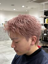 レボ 神宮寺店(Revo) スパイキーショート×ダブルカラーピンクベージュ