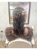 ダークアッシュゆるっとハーフアップ2.06
