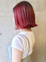 ラパンセヴェール(LA PENSEE VERT)&nbsp;【LA PENSEE】切りっぱなしボブ × トロピカルチェリーピンク