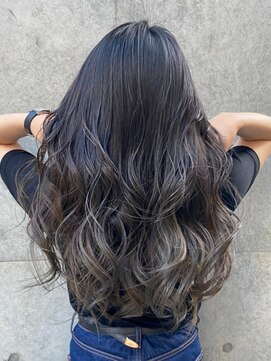 アイティー バイ アルバム 中野店(IT by ALBUM) グレージュグラデーション_セミウェットウェーブ_ba307023