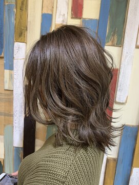 ミルプデザイン(MilP design) 嶋村夏実★ブリーチなし！オリーブブラウン×ウルフレイヤー