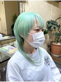 ☆ ペールグリーンカラー × ウルフヘア ★ （SOMEBRIDGE 亀有）