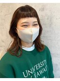 オン眉バング×くびれレイヤースタイル
