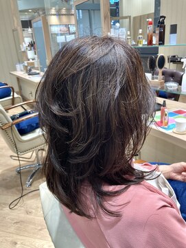 カシータ ヘア リゾート イオンモール熱田店(Casita hair resort) 白髪ぼかし×大人ハイライト×ウルフ×レイヤー×似合わせ