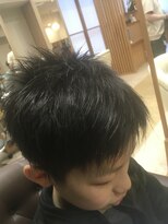 ヘアサロンアンドヘアメイクディー(hair salon hair make D)&nbsp;仙台D　簡単スタイリングキッズショートアシンメトリーstyle