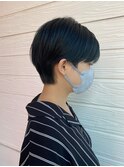 艶髪シンプルショート/エメラルドブラック