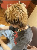 センターパートモテる束感メンズウルフメンズライク