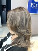 はっきり筋感の脱白髪染めハイライト