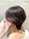 【大須賀晴江】ワンポイントカラー　ショート
