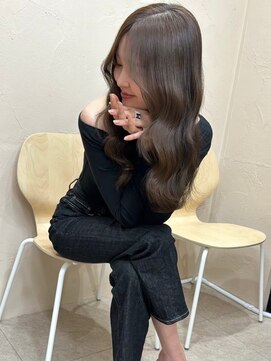 オズ 郡山桑野店(OZ) 黒髪ボブルフネビージュ小顔ワンレン