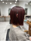 切りっぱなしボブ　外はねボブ
