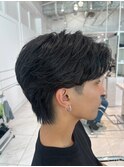 ウルフカット　ニュアンスパーマ