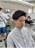 メンズパーマ短髪ツーブロック束感モテる黒髪