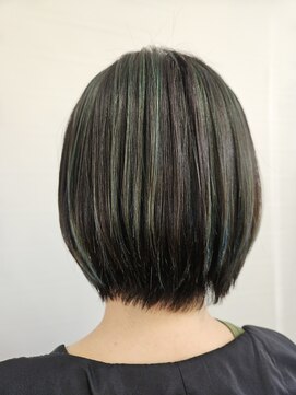 グラスヘアー(grasshair) カット×縮毛矯正×白髪染め+デザインカラー