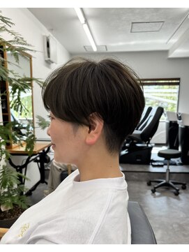 アンドヘアサロン(AND hair salon) 刈り上げショート/丸みショート/グランマッシュ/グレージュ＠