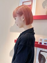 ガーデンエン 表参道(GARDEN eN)&nbsp;ピンクオレンジ×ぱつっとボブ