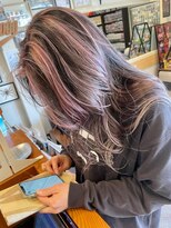 ヘア メイク ココ(hair make coco)&nbsp;ランダムハイライト★スノーラベンダー