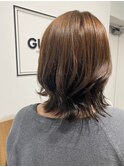 艶ブラウン×ナチュラルレイヤー