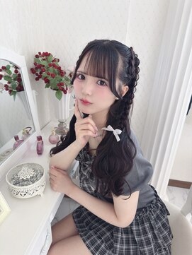 リルミー ミュエナ 大須 矢場町(Lilme myuena) ダークパープル/ナチュラルショート/夏のヘアアレンジ/名古屋