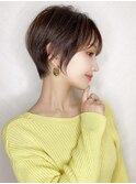 ショート×白髪ぼかし×グレージュ×３０代４０代５０代