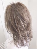 【Lead Hair】グレージュセミロング