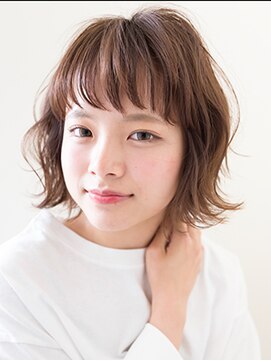 トップヘアーヒルズ 安城(TOP HAIR HILLS) くしゅっとした繊細ウェーブでおしゃれガール/ボブパーマ