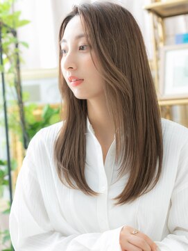 カバーヘアアンドスパ ブリス 浦和(COVER HAIR&SPA bliss) かきあげ前髪抜け感ヘア小顔流れるレイヤートb浦和20代30代40代