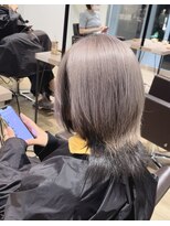 エヌプラス(N+)&nbsp;くびれヘアアプリコットオレンジ夏ハイライトカラー