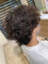 ヘアサロンアート(hair salon a^-to) マッシュウルフ×波スパイラル