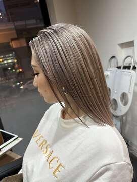 ラフ 難波店(LAFF) #黒髪#ボブルフ#ネビージュ#小顔#ワンレン