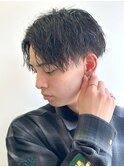 ツイストスパイラルパーマ　メンズ　名古屋　眉毛　短髪