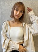 三軒茶屋_レディース_ミディアム_ハイトーン_ブリーチ_小顔_ボブ