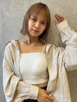 アース 三軒茶屋店(HAIR&MAKE EARTH) 三軒茶屋_レディース_ミディアム_ハイトーン_ブリーチ_小顔_ボブ