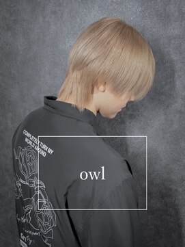 アウル 心斎橋(owl) ジェンダーレスウルフ×ブロンドベージュ×ダブルカラー