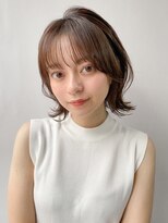 エトラ 渋谷店(etora)&nbsp;前髪 ネビージュ ボブルフ 黒髪 ワンレン 小顔 "