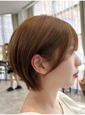 ショートボブ丸みショート艶カラー艶髪髪質改善トリートメント