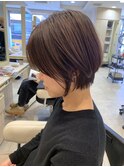 30代40代50代ショートボブ前髪なしハンサムショートカット小顔