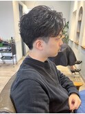 【早坂駆留】似合わせカット毛流れフェザーパーマ刈り上げ